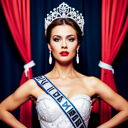 An image of a pageant contestant going through step-by-step preparations, including wardrobe selection, hair and makeup, talent rehearsal, interview practice, and fitness training